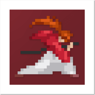 Kenshin low-res pixelart Posters and Art